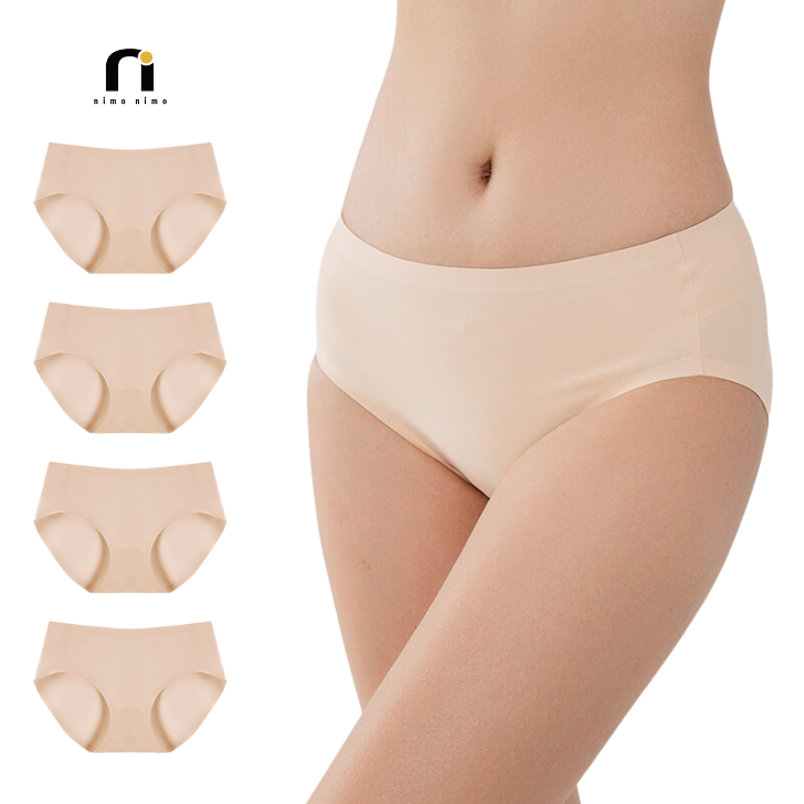 シームレス 100%綿 肌色 4点セット