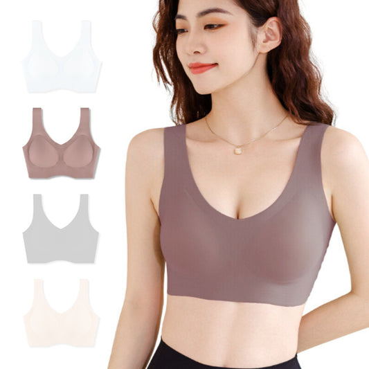 ナイトブラ Vネック ピンク 昼夜兼用 育乳